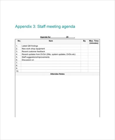 Best 5+ Staff Meeting Agenda Template Word - You Calendars with regard to Free Meeting Agenda Template Word