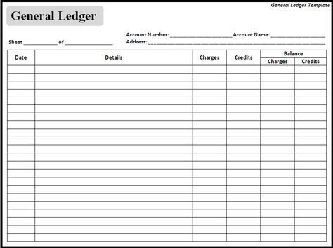 Blank General Ledger | Note: Before Downloading Or Using inside Quality Business Ledger Template Excel Free