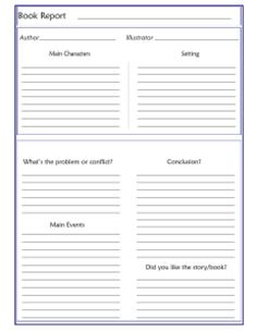 Book Report Template | Summer Book Report 4Th -6Th Grade throughout Business Review Report Template