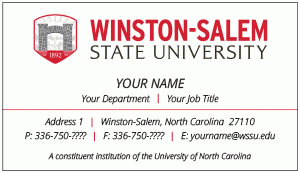 Branded Stationery - Winston-Salem State University pertaining to Business Card Template Open Office