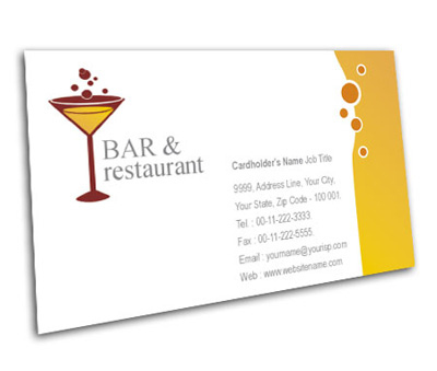 Business Card Design For Restaurant In Bar Offset Or in Fresh Restaurant Business Cards Templates Free