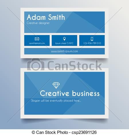 Business Card Template Modern Blue. Creative Business Card within Best Free Editable Printable Business Card Templates