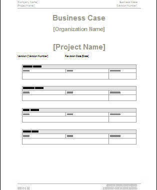 Business Case Templates (Ms Word) inside New Business Case Calculation Template