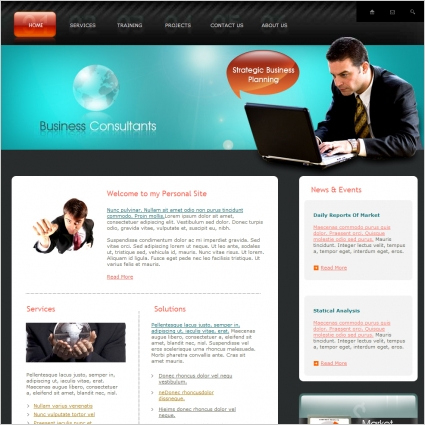 Business Consultants Template Free Website Templates In inside Free Business Profile Template Download