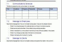 Business Continuity Plan Template (Ms Word/Excel intended for Business Plan Template Free Word Document