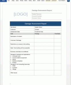 Business Continuity Templates (Ms Office) - Templates pertaining to Business Impact Analysis Template Xls