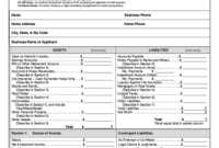 Business Financial Statement Form Templates – Fillable in Financial Statement For Small Business Template
