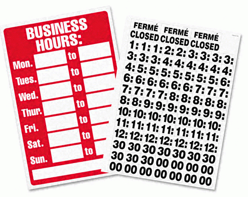 Business Hours / Hours Of Operation Sign pertaining to Printable Business Hours Sign Template