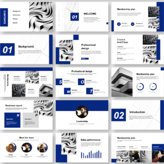 Business Report &amp; Clean Style Powerpoint Template regarding Business Plan Template Powerpoint Free Download