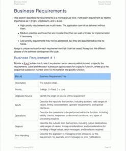 Business Requirements Template (Apple) - Templates, Forms throughout Example Business Requirements Document Template