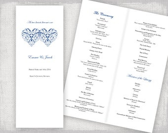 Catholic Wedding Program Template Champagne Scroll for Wedding Ceremony Agenda Template