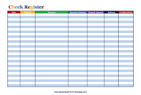 Check Register Colorful Template pertaining to New Business Directory Template Free