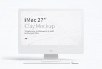 Clay Imac 27" Mockup, Front View In 2020 | Imac Mockup intended for Unique Plastering Business Cards Templates