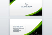 Clean Simple Green Business Card Design Template inside Free Business Card Templates In Psd Format