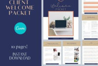 Client Welcome & Goodbye Packet New Client Bundle Canva regarding New Etsy Business Plan Template