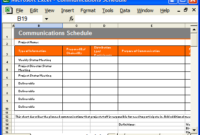 Communication Plan Template (Ms Word/Excel) - Templates with regard to It Steering Committee Agenda Template