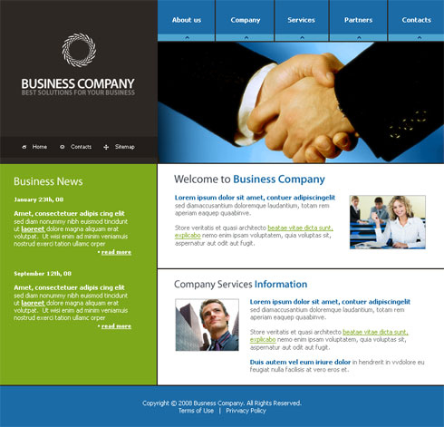 Communications Webpage Template - 3156 - Business within Unique Free Psd Website Templates For Business