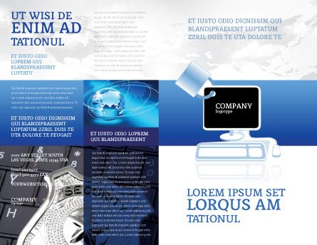 Computer Shield Software Brochure Template Design And throughout Quality Business Card Template Word 2010