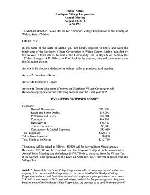 Corporation Annual Meeting Requirements - Fill Out, Print intended for Non Profit Meeting Agenda Template