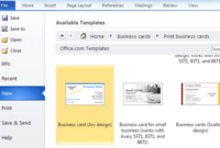 Create & Print Business Cards In Ms Word within Fresh Word Template For Business Cards Free