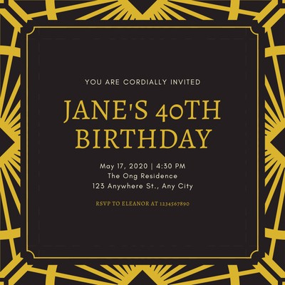 Customize 53+ Great Gatsby Invitations Templates Online with regard to Best Save The Date Business Event Templates