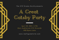 Customize 54+ Great Gatsby Invitations Templates Online for Best Save The Date Business Event Templates