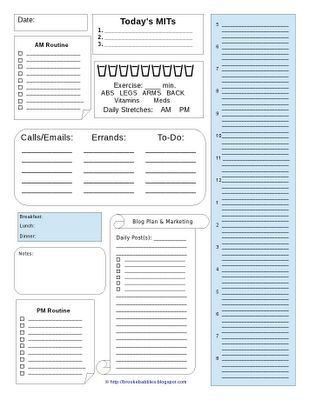 Daily Planner Sheet Printable - Organize Your Life On One in Unique Very Simple Business Plan Template