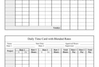 Daily Time Card 2 Blended Rates Time Card with regard to Multi Day Meeting Agenda Template