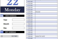 Daily Work Schedule: Myexceltemplates Schedule Template pertaining to New Business Hours Template Word