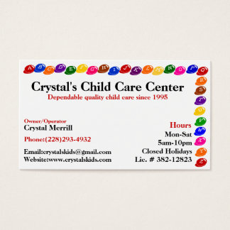 Daycare Business Cards &amp;amp; Templates | Zazzle in Daycare Center Business Plan Template