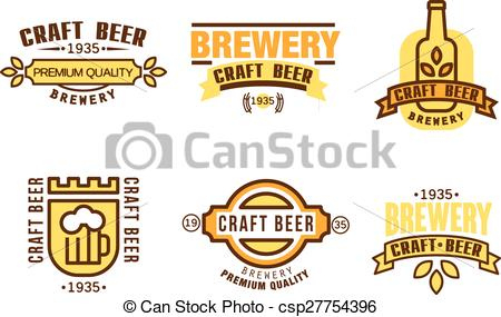 Design Elements For Beer House. Set Of Vintage Badge, Logo within Brewery Business Plan Template Free