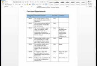 Documenting Functional Requirements – Youtube Intended For for Fresh Business Requirement Specification Document Template