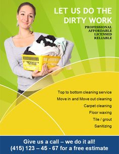 Download Free House Cleaning Flyers And Ad Ideas. Fully inside Flyers For Cleaning Business Templates