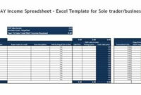 Ebay Income Spreadsheet – Excel Template For Sole Trader within Quality Excel Spreadsheet Template For Small Business