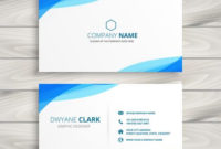 Elegant Blue White Business Card Design - Download Free inside Professional Business Card Templates Free Download