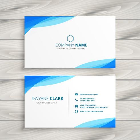 Elegant Blue White Business Card Design - Download Free inside Professional Business Card Templates Free Download
