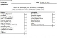Employee Termination Form – My Excel Templates throughout Fresh Business Relocation Plan Template