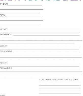 Event Planning Sheet | Event Planning Sheet, Event within New Events Company Business Plan Template