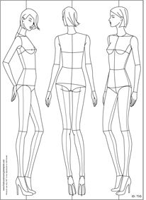 Fashion Drawing Template / Croquis. (Görüntüler Ile pertaining to Business Attire For Women Template