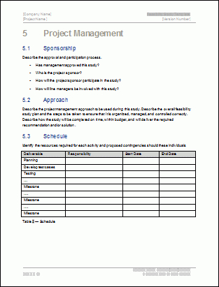 Feasibility Study Templates (Ms Word) - Templates, Forms pertaining to Project Business Requirements Document Template