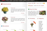 Flower Shop Template Free Website Templates In Css, Html intended for Grocery Store Business Plan Template