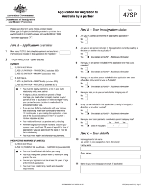 Form 47Sp - Fill Online, Printable, Fillable, Blank intended for New Australian Government Business Plan Template