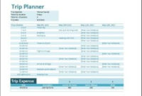 Formal Vacation Trip Planner Template | Travel Planner throughout Business Travel Itinerary Template Word