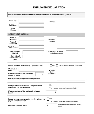 Free 11+ Sample Employment Forms In Pdf | Ms Word | Excel intended for Fresh Business Requirements Questionnaire Template