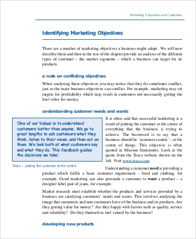 Free 8+ Marketing Objective Example Samples In Ms Word | Pdf with regard to Fresh Business Process Document Template