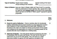 Free 9+ Board Meeting Agenda Samples In Pdf | Ms Word within Agenda Template With Action Items