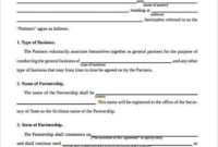 Free 9+ Partnership Agreement Form Samples In Pdf | Ms Word regarding Partner Business Plan Template