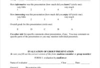 Free 9+ Sample Presentation Evaluation Forms In Pdf | Ms throughout Presentation Evaluation Template