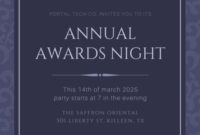Free Awards Night Invitations Templates To Customize | Canva with regard to Save The Date Business Event Templates