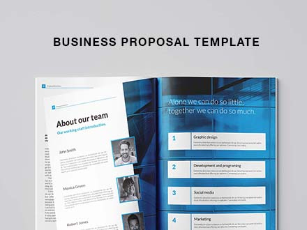 Free Business Proposal Template (Indesign) for Business Idea Template For Proposal